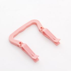 Useful Garbage Bag Clipper Non-Slip Waste Bin Clip Rubbish Trash Can Clamp Dustbin Plastic Clip, Trash Can Holder Waste Bin Holder Household Tool (Color: Pink)